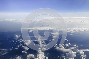 Sky Above the Clouds,ÃÂ Cloudscape background, Blue Sky and Fluffy Clouds